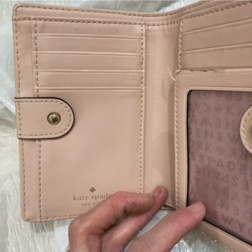 Kate spade pink black colorblock wallet